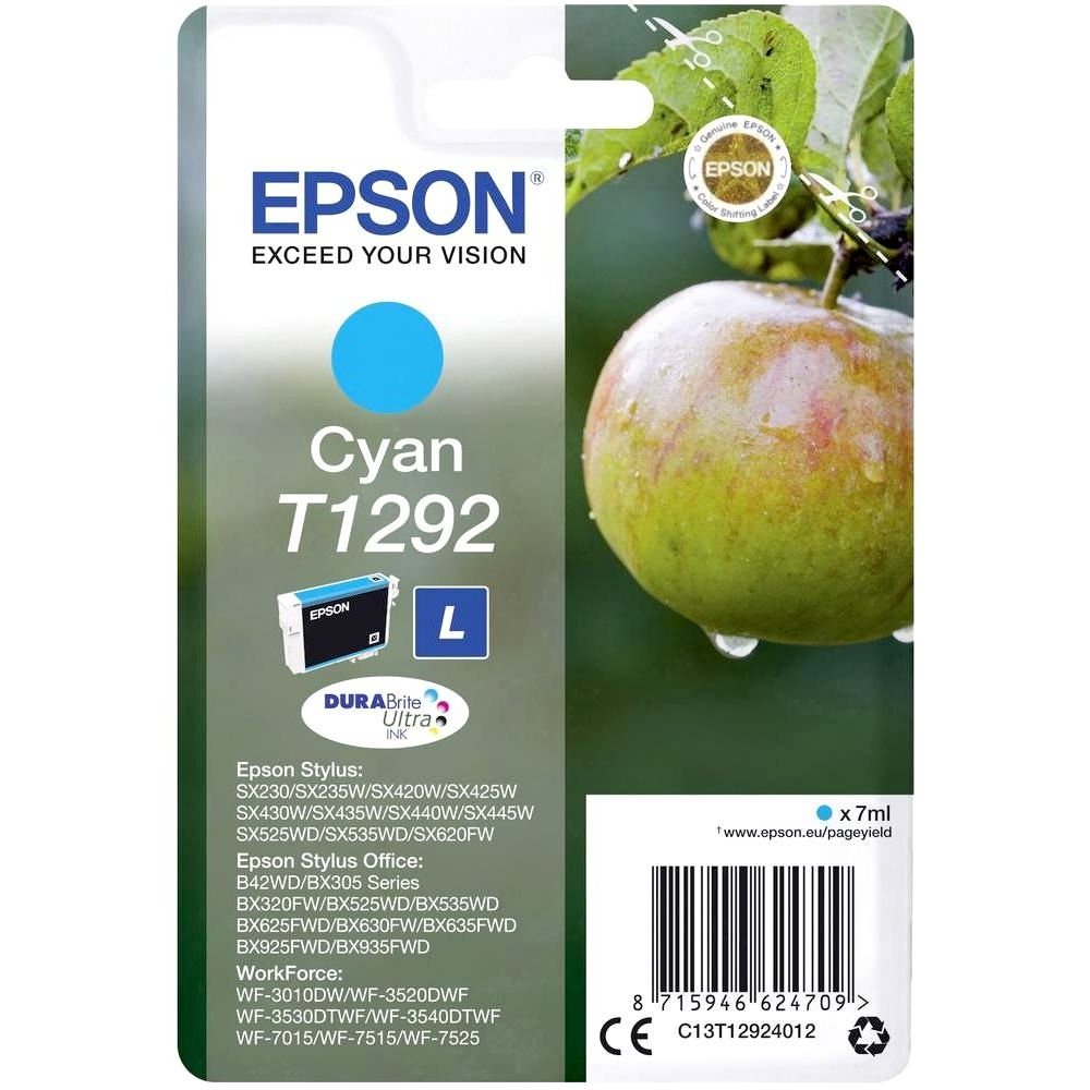 Картридж Epson T1292 голубой (7мл) для Epson SX420W/BX305F C13T12924012 C13T12924012/C13T12924011 