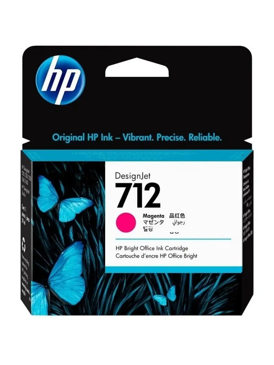 Картридж HP Cartridge 712 для DJ T230/T630/T650/Studio, пурпурный, 29 мл 3ED68A 3ED68A #1