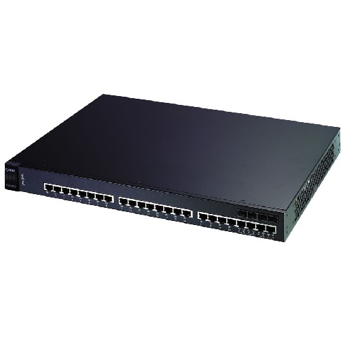 Коммутатор ZYXEL управляемый L3+ 24 Gigabit Ethernet, 4 совмещены с SFP-слотами и слотом расширения 10G XGS-4526 XGS-4526