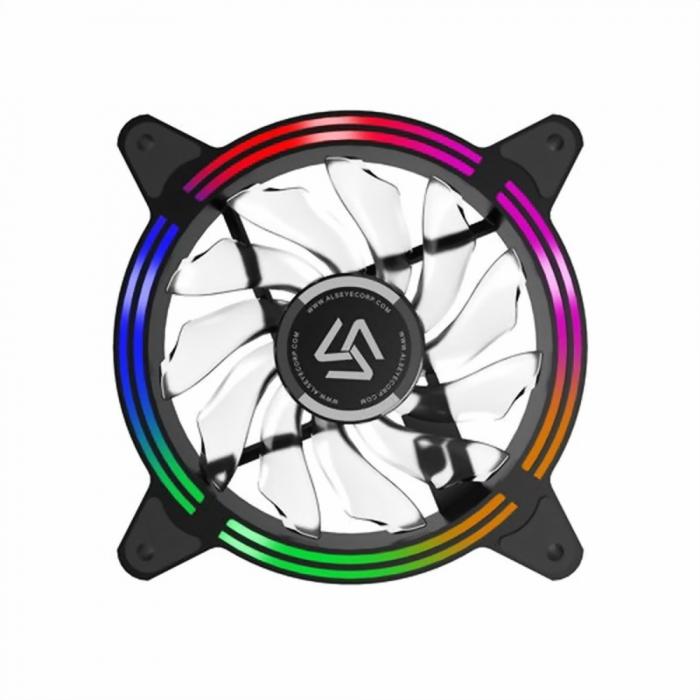Вентилятор ALSEYE FAN 120mm, 800~2000RPM, 18.3-45.2CFM, 13.5-35.2dB(A), PWM, RGB, RTL HALO 4.0 12cm HALO 4.0 12cm