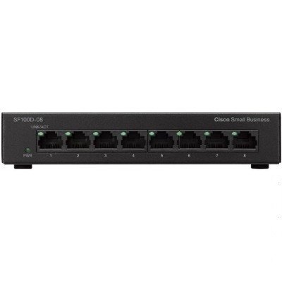 Коммутатор Cisco SB 8-Port 10/100 Desktop Switch SF100D-08-EU SF100D-08-EU