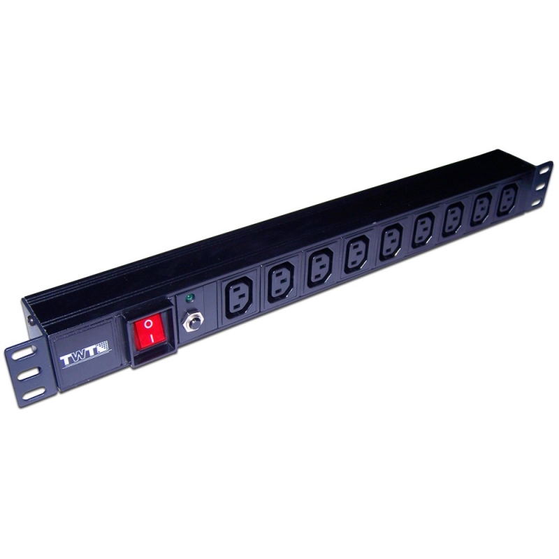 Блок розеток TWT 19" 9 шт. C13, 10A 250V, без шнура питания TWT-PDU19-10A9C3 TWT-PDU19-10A9C3