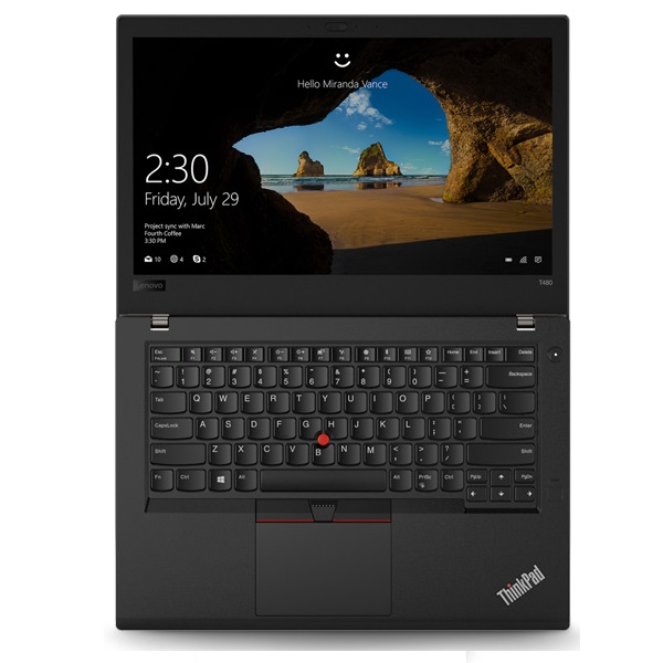 Ноутбук Lenovo T480  14" FHD IPS/ I7_8550U/ 16GB_DDR4_2400_SODIMM/ 1TB SSD M.2 NVME OPAL2/ / INTEGRATED_GRAPHICS/ No ODD/ NOWWAN,NONE/ FPR/ 720P/ BACKLIT_KYB_ 20L50057RT 20L50057RT