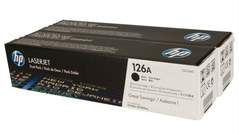 Картридж Hewlett-Packard (CE310AD) для Color LaserJet CP1012 Pro/CP1025 Pro( 2 х 1 600 стр.) черный CE310AD