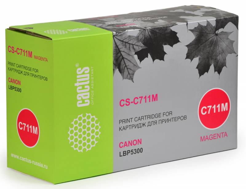 Тонер-картридж Cactus CS-C711M пурпурный для Canon LBP5300 (6000стр.) CS-C711M CS-C711M