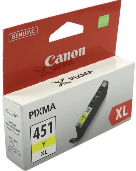 Картридж струйный Canon CLI-451XL желтый Y для PIXMA iP7240/MG5440/6340/6440 (715 стр.) 6475B001 6475B001