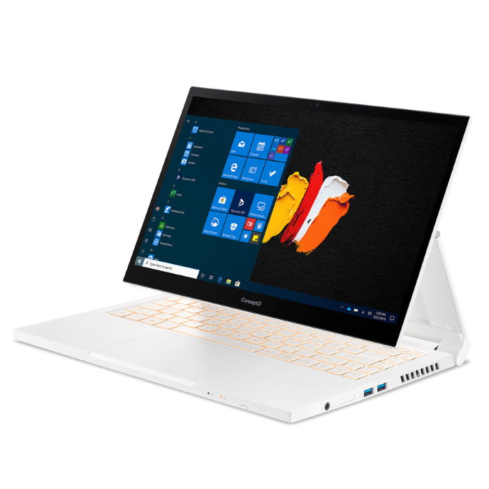 Ноутбук Acer трансформер ConceptD 3 Ezel CC314-72G-76F1 Core i7 10750H/16Gb/SSD512Gb/NVIDIA GeForce GTX 1650 4Gb/14"/IPS/Touch/FHD (1920x1080)/Windows 10 Professional/white/WiFi/BT/Cam NX.C5HER.002 NX.C5HER.002