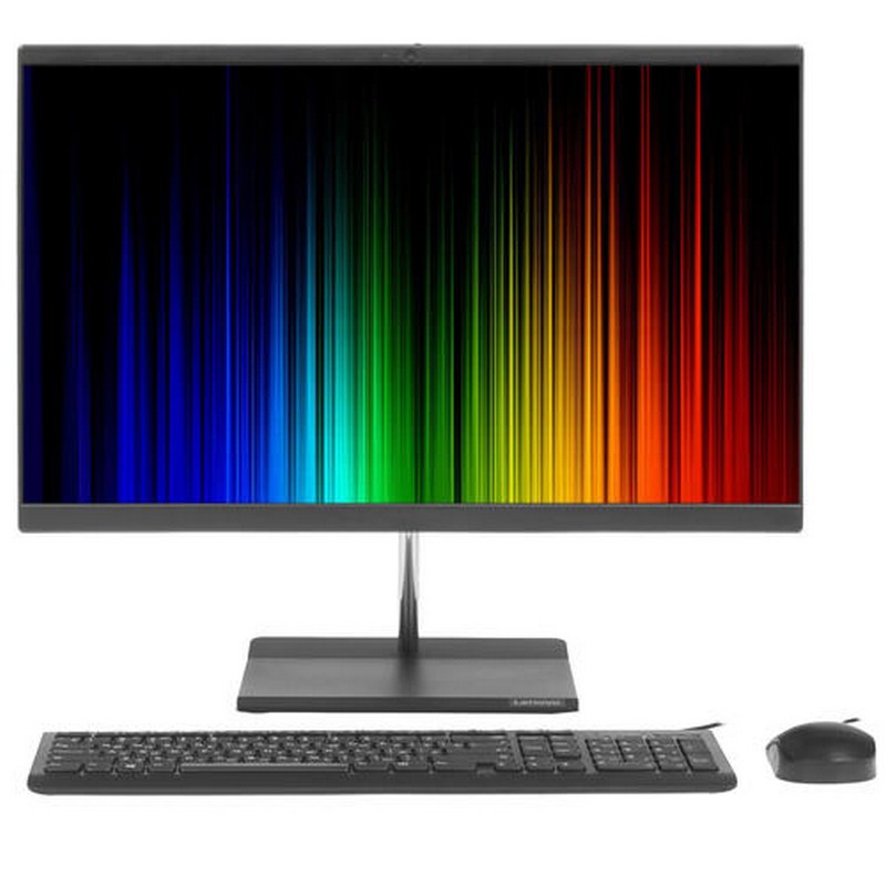 Моноблок Lenovo V50a-24IMB All-In-One 23,8" Pen G6400T, 8GB, 256GB SSD M.2, Intel UHD 610, WiFi, BT, DVD-RW, HD Cam, VESA, USB KB&Mouse, NoOS, 1Y OS 11FL0003RU 11FL0003RU
