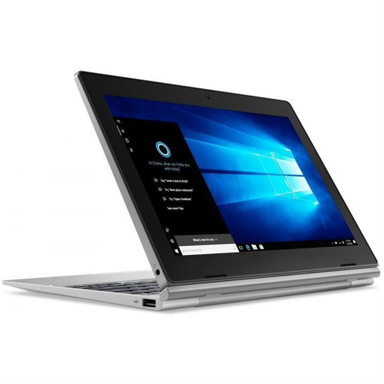 Планшетный компьютер Lenovo IdeaPad D330-10IGM Celeron N4000 (1.1) 2C/RAM4Gb/ROM64Gb 10.1" IPS 1920x1200/3G/4G/Windows 10 Professional/серебристый/5Mpix/2Mpix/BT/GPS/WiFi/Touch/microSD 128Gb/13hr 81MD000BRU 81MD000BRU