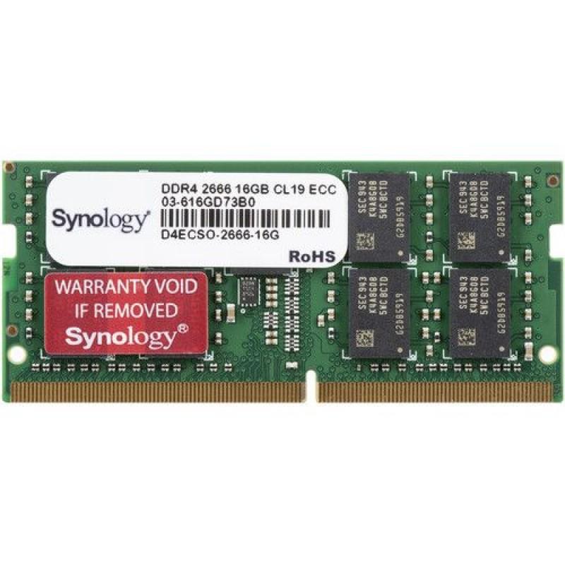 Модуль памяти Synology 16GB DDR4-2666 160-pin SO RIMM Для платформы RS820RP+, RS820+ D4ECSO-2666-16G D4ECSO-2666-16G