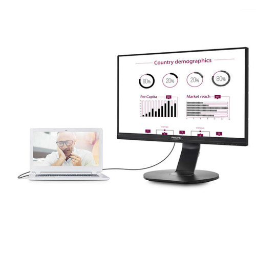 Монитор Philips 24" (00/01) черный IPS LED 16:9 M/M матовая HAS Pivot 250cd 1920x1080 D-Sub FHD USB 5.95кг 241B7QUPEB 241B7QUPEB