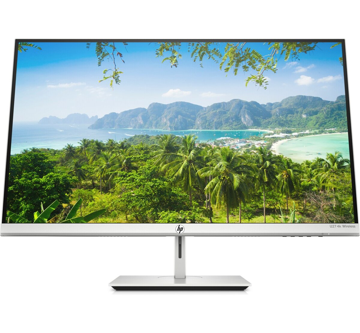 Монитор HP 27" U27 Monitor 3840x2160 4K, IPS, 16:9, 300 cd/m2, 1000:1, 5ms, 178°/178°, USB A, HDMI, DP, Speakers, Wireless, FreeSync, 3-Sided Microedge, 60 Hz, height, Silver 9TQ13AA 9TQ13AA