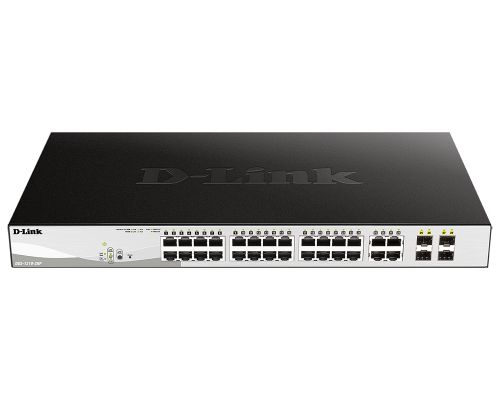 Коммутатор D-Link L2 Managed Switch with 24 10/100/1000Base-T ports and 4 100/1000Base-T/SFP combo-ports (24 PoE ports 802.3af/802.3at (30 W), PoE Budget 193 W) DGS-1210-28P/FL1A DGS-1210-28P/FL1A #2