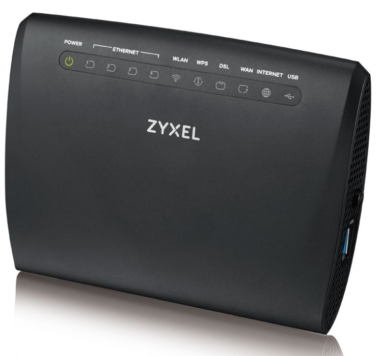 Маршрутизатор Zyxel VMG3312-T20A Wireless N VDSL2 Combo WAN Gateway VDSL2 profile 17a over POTS Gateway, GbE WAN, 4FE LAN, 1 USB 2.0, WiFi 11n 2.4GHz 300Mbps, EU+UK VMG3312-T20A-EU01V1F VMG3312-T20A-EU01V1F