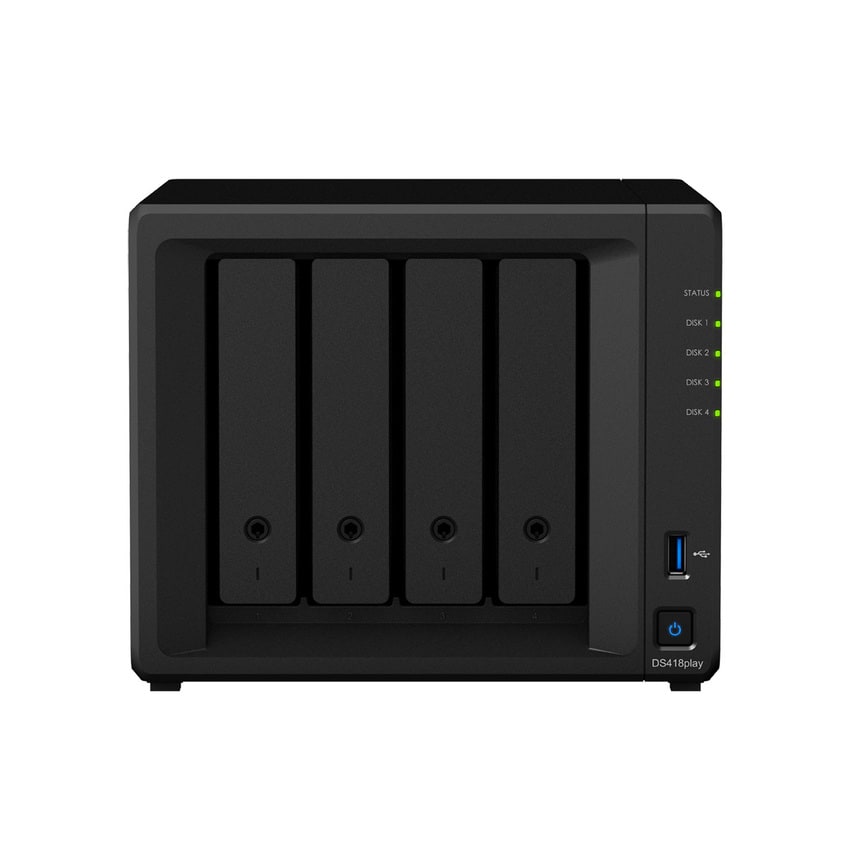 Сетевое хранилище Synology DS418play, 4xHDD (без HDD), 2*GLAN, 2*USB3.0 (DS418play) DS418play