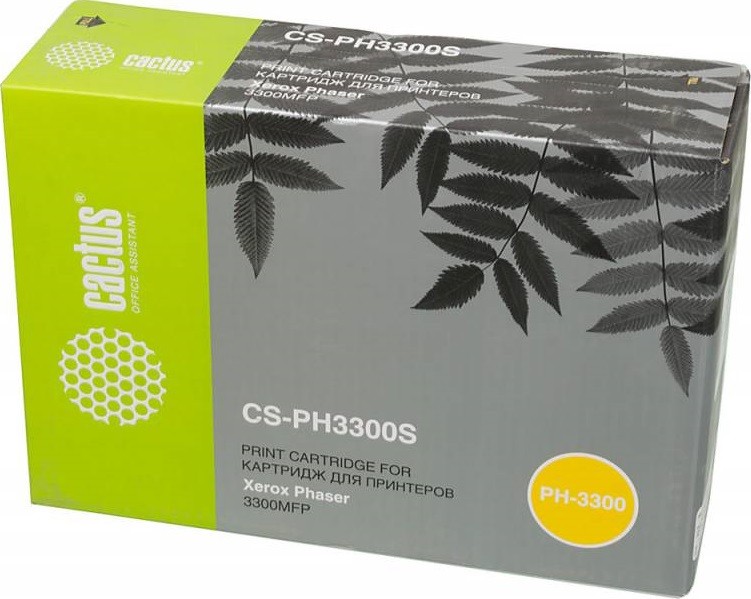 Тонер-картридж Cactus CS-PH3300S 106R01411 черный для Xerox Phaser 3300 (4000стр.) CS-PH3300S CS-PH3300S