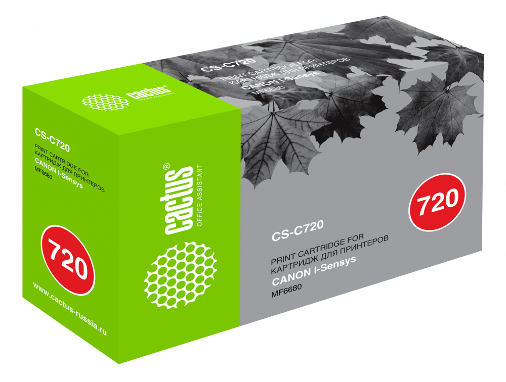 Тонер-картридж Cactus CS-C720 черный для Canon i-Sensys MF6680/MF6680dn (5000стр.) CS-C720 CS-C720