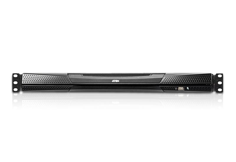 KVM переключатель ATEN 1 user PS2/USB/VGA консоль LCD 19" => 8 cpu/портов (PS2/USB/Sun+VGA)/RS232, без модулей KL1508AN-AW-RG KL1508AN-AW-RG