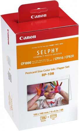 Набор Canon RP-108 бумага и цветные красители для SELPHY CP1200 108 стр. 8568B001 8568B001