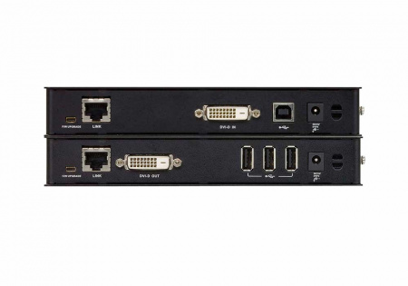 Удлинитель ATEN KVM USB, DVI Single Link, 100 метр,, 1xUTP Cat5e;HDBaseT, DVI-D+USB B-тип>3xUSB A-тип, Female, с KVM-шнуром USB DVI-D 1x1,8м,, БП 220> 5V, (макс,разр,1920х1200/100м 60Hz;SV565UTPDUV;EXT-DVIKVM-ELR) CE610A-AT-G CE610A-AT-G