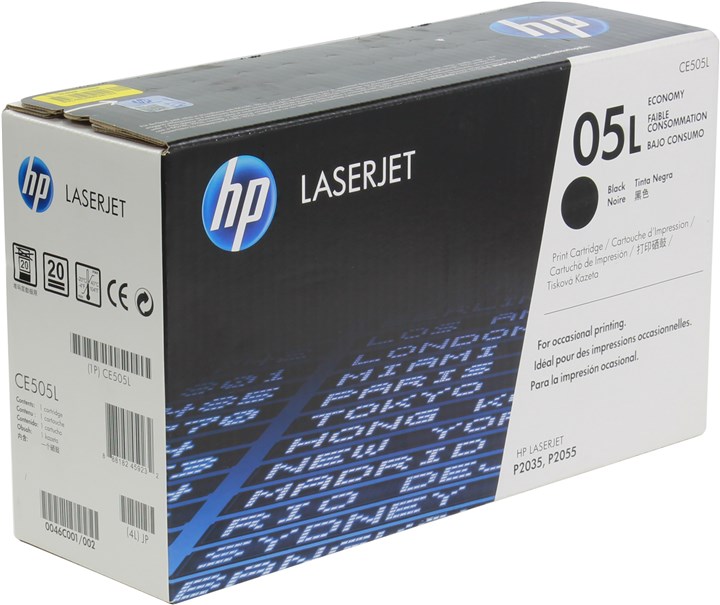 Тонер-картридж HP черный для HP LJ P2035/2055 (1000стр.) CE505L CE505L #1