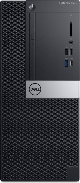 Компьютер Dell Optiplex 5070 MT i7 9700 (3)/8Gb/1Tb 7.2k/UHDG 630/DVDRW/Windows 10 Professional Multi Language/GbitEth/260W/клавиатура/мышь/черный 486-38811 486-38811