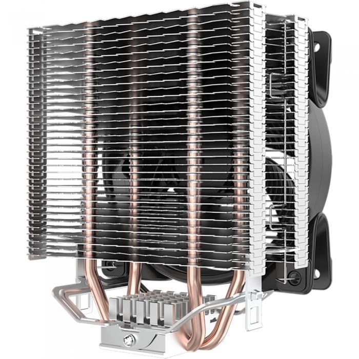 Вентилятор PCCooler S775/115X/AM2/AM3/AM4 (TDP 105W, вент-р 120мм с PWM, 2 тепловые трубки 6мм, белая LED подсветка, 1000-1800RPM, 26.5dBa) GI-X2 GI-X2