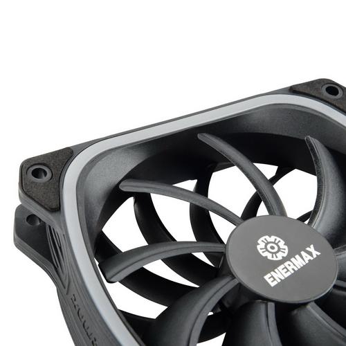 Вентилятор Enermax SquA, 120mm, 300~1500rpm, 24.53~68.27CFM, 12~23dBA, PWM, RGB UCSQARGB12P-SG UCSQARGB12P-SG