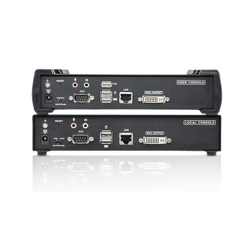 Удлинитель ATEN KVM USB DVI+AUDIO+RS232, 100 м через switch, 1xUTP Cat5e, 2 спец.шнура, 2xБ.П.220> 5V KE6900-AX-G KE6900-AX-G