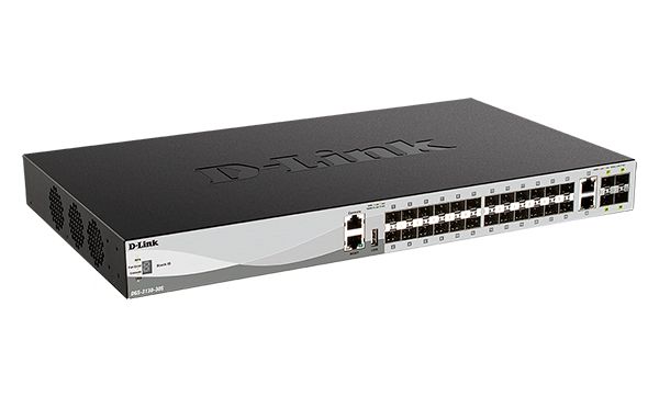 Коммутатор D-Link L3 Managed Switch with 24 100/1000Base-X SFP ports and 2 10GBase-T ports and 4 10GBase-X SFP+ ports DGS-3130-30S/B1A DGS-3130-30S/B1A