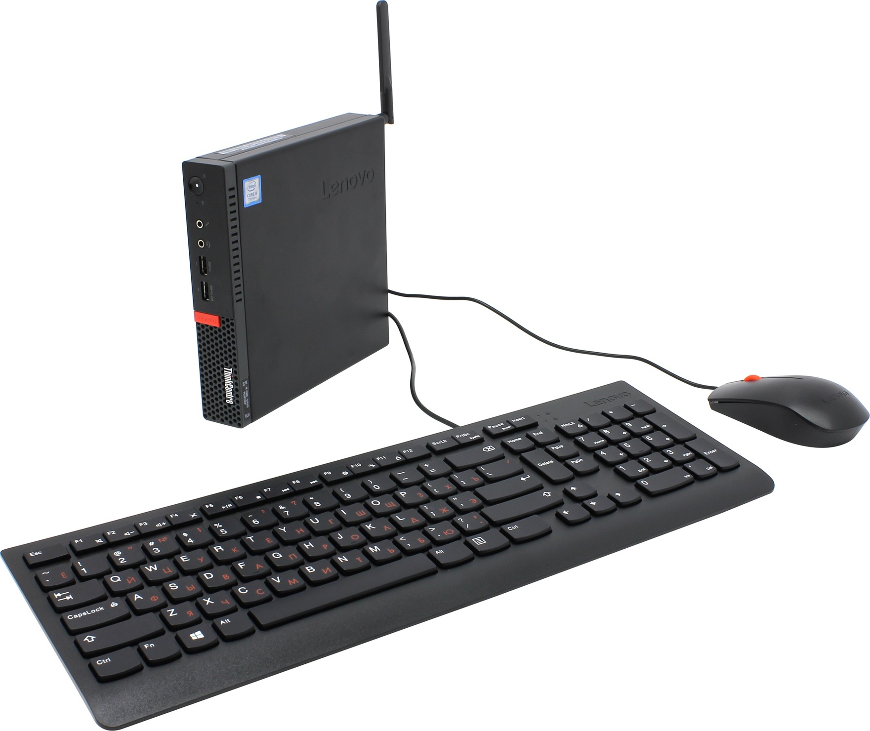 Неттоп Lenovo Tiny M710q I3-7100T 8Gb 256GB_SSD Intel HD NoDVD INTEL_3165+BT_1X1AC USB KB&Mouse W10_P64-RUS  3Y on-site 10MRS04L00