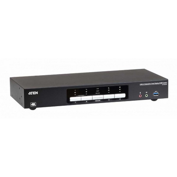 KVM-переключатель ATEN KVM DP+USB+AUDIO, 1> 4 компьютера/блока/порта/port USB с 8 вых,DispalyPort, со шнурами 4xUSB 3,0 1,8м/8xDisplayPort 1,2 1,5м,, (консоль упр,-USB;2 порт,HUB USB 3,0;ЗАКАЗ!)[Taiwan-ATEN] CS1944DP-AT-G CS1944DP-AT-G