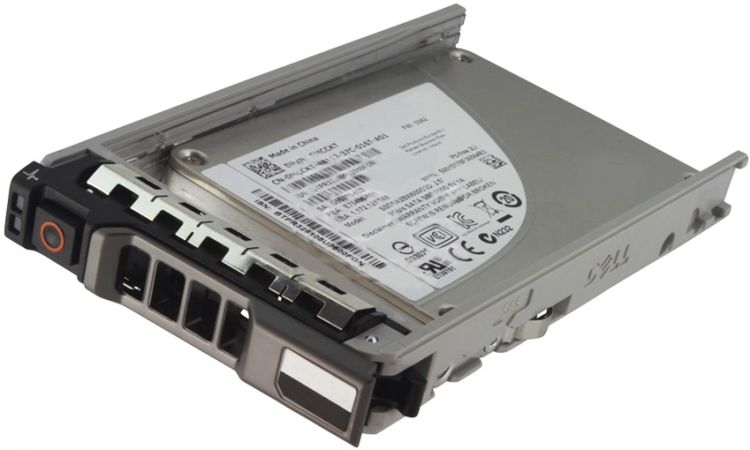 Накопитель SSD Dell EMC 800GB SATA Mix Use MLC 6Gbps 2.5in Hot Plug in hybr carrier 3.5" Kit for G13 servers 400-AIGG 400-AIGG