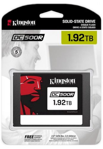 Твердотельный накопитель Kingston 2.5" 1920GB DC500R Enterprise SSD SATA 6Gb/s, 555/525, IOPS 98/24K, MTBF 2M, 3D TLC, 1752TBW, 0.5DWP SEDC500R/1920G SEDC500R/1920G
