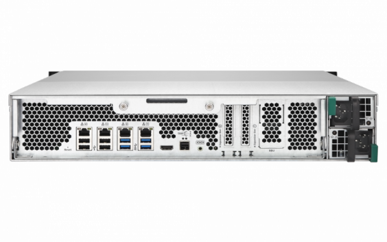 Сетевой RAID-накопитель QNAP 12 отсеков HDD, ECC, кэш mSATA 256 ГБ, 19", два блока питания, Xeon E3-1246 v3 3,5 ГГц, 8ГБ TVS-EC1280U-SAS-RP-8GE TVS-EC1280U-SAS-RP-8GE