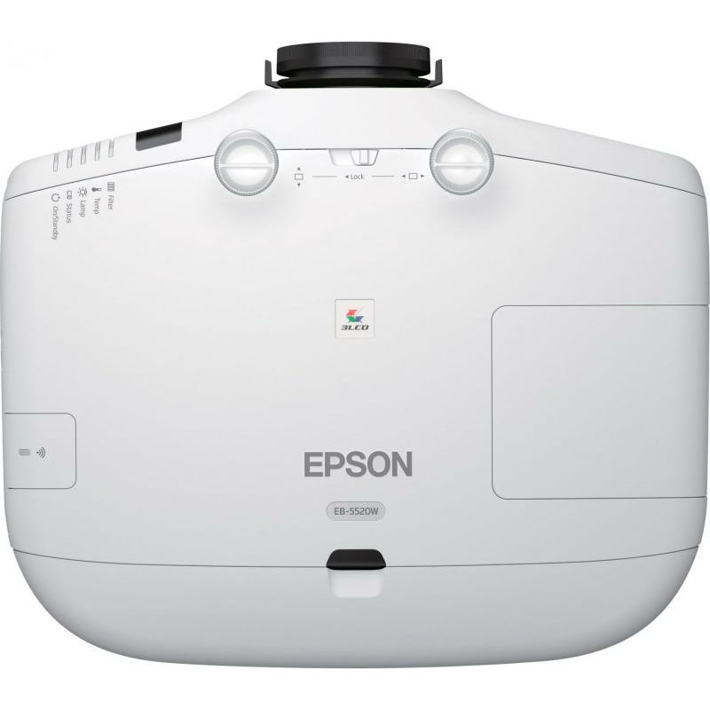 Проектор Epson EB-5520W WXGA (1280x800), основной формат - 16:10, 5500 lm, 15000:1,  RJ45 x1, Wi-fi (опционально), 6.9 кг. V11H826040 V11H826040