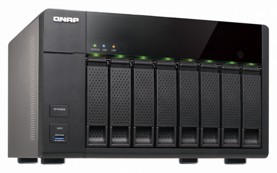 Сетевой RAID-накопитель QNAP 8 отсеков для HDD, HDMI-порт. Intel Celeron J1800 2,41 ГГц, 4ГБ. TS-851-4G TS-851-4G