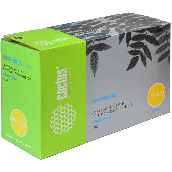 Тонер-картридж Cactus CS-PH6280C 106R01400 голубой для Xerox Phaser 6280 (5900стр.) CS-PH6280C CS-PH6280C