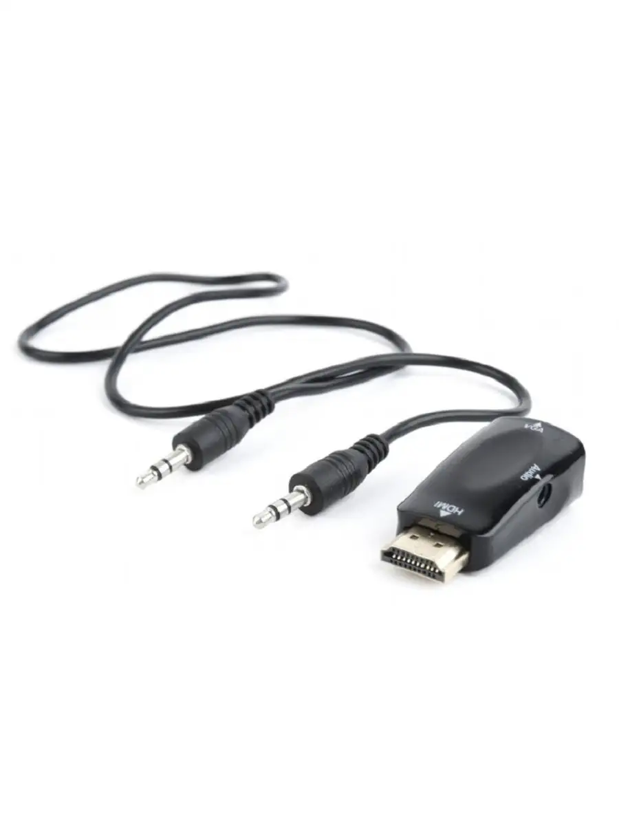 Переходник Gembird HDMI-VGA Cablexpert, 19M/15F A-HDMI-VGA-02 A-HDMI-VGA-02