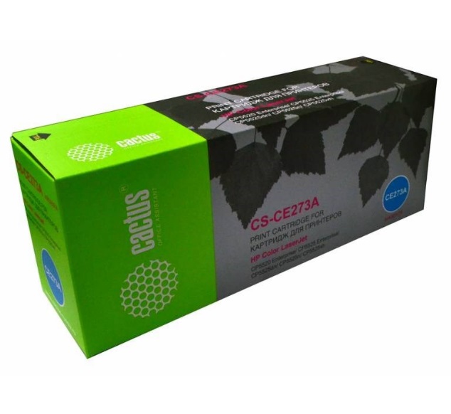 Картридж Cactus  CS-CE273AV (HP 650A) пурпурный для HP Color LaserJet CP5520 Enterprise, CP5525 Enterprise, CP5525dn, CP5525n, CP5525xh, M750dn Enterprise D3L09A, M750n Enterprise D3L08A (15'000 стр.)  CS-CE273AV CS-CE273AV