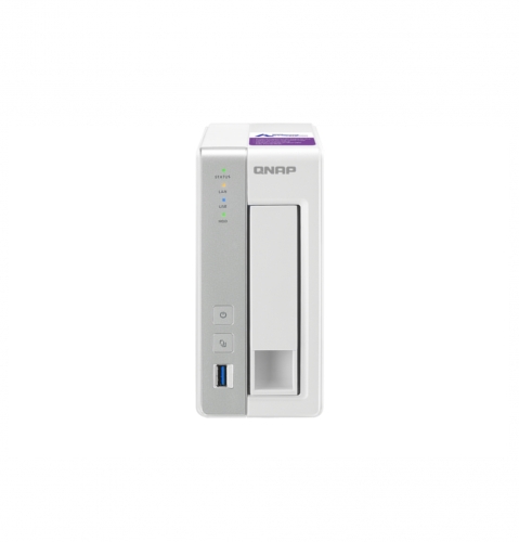 Сетевой RAID-накопитель QNAP 1 отсек для HDD. Двухъядерный Freescale ARM Cortex-A9 1,2 ГГц TS-131P TS-131P