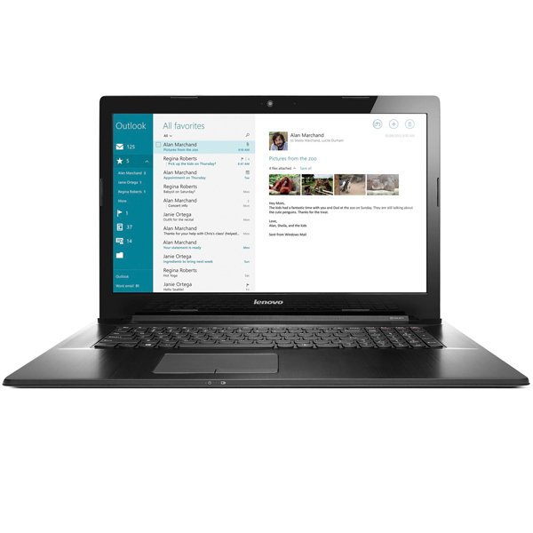 Ноутбук Lenovo IdeaPad G70-80 (80FF00KXRK) G70-80, 17.3" (1600x900), 3215U, 4GB, 500GB, Integrated, WiFi, BT, WebCam, 4 cell, Win 10, Black 80FF00KXRK