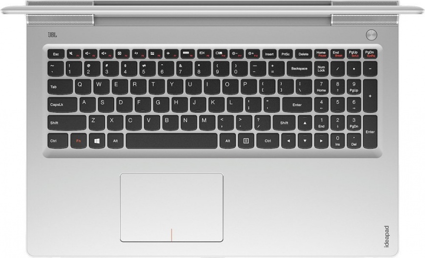 Ноутбук Lenovo 700-15 (80RU001ARK) 700-15ISK, 15.6" FHD IPS (AG), i7-6700HQ, 8GB (4+4), 1TB + 128GB SSD, nVIDIA GeForce GTX950M 4GB, WiFi, BT, WebCam, Win 10, White 80RU001ARK