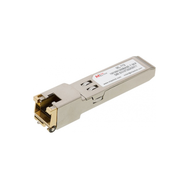 Модуль MlaxLink UTP SFP, 1.25Гб/с, 0.1км, RJ45, SerDes (ML-SG-01UTP-SDRJ, ранее ML-712G) ML-SG-01UTP-SDRJ