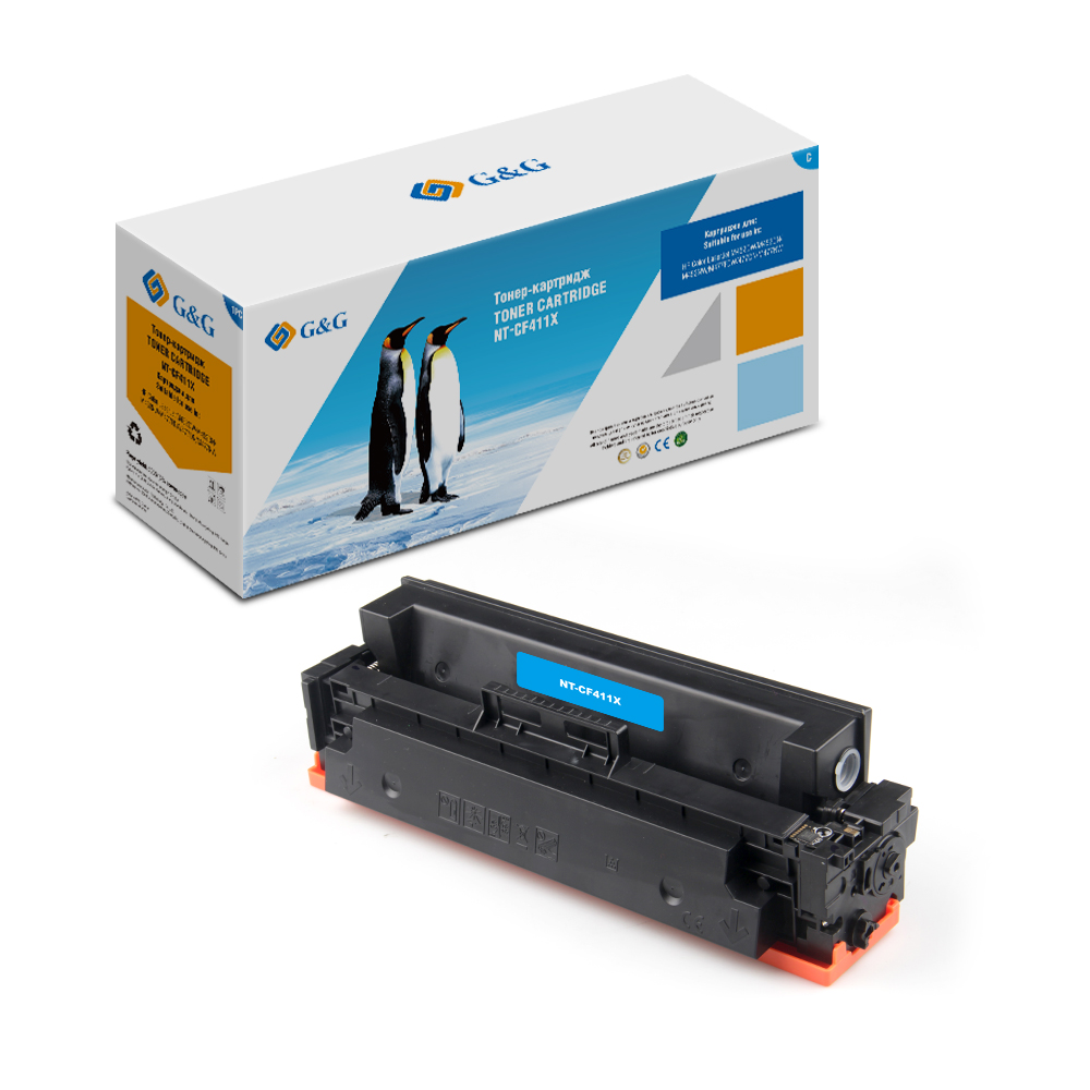 Тонер-картридж G&G голубой для НР LaserJet Color M452 dn/dw/nw M477 fdn/fdw/fnw (5000стр) NT-CF411X NT-CF411X