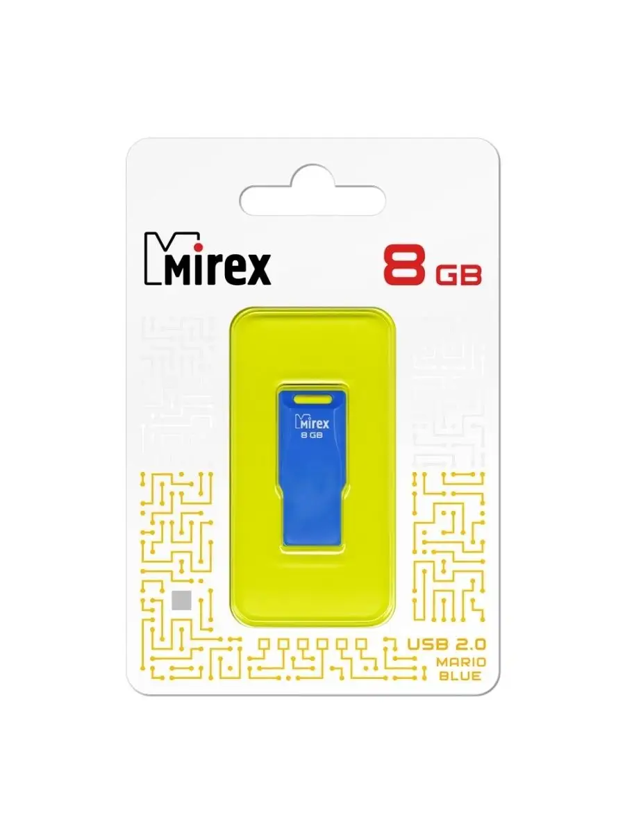 Флеш накопитель Mirex 13600-FMUMAB08 8GB,Mario,USB 2.0,голубой 13600-FMUMAB08 13600-FMUMAB08