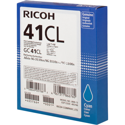 Картридж для гелевого принтера GC41CL голубой для Ricoh Aficio SG2100N/3110DN/DNw (600стр) 405766