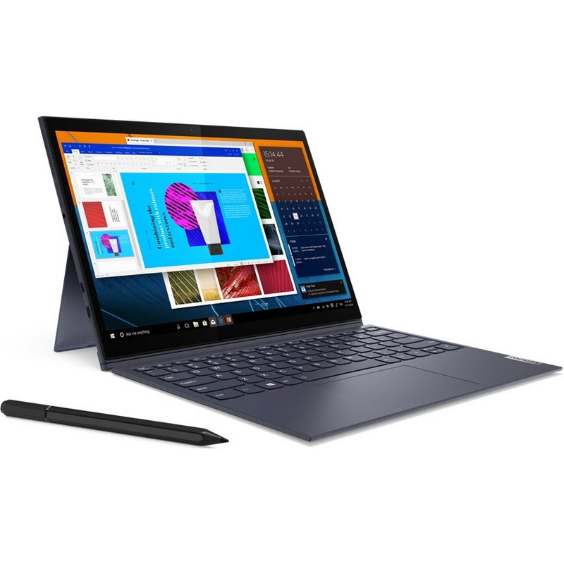 Планшетный компьютер Lenovo Tablet Yoga Duet 7 Core i7 10510u (1.8) 4C/RAM8Gb/ROM512Gb 12.9" IPS 2160x1350/Windows 10/серый/5Mpix/2Mpix/BT/WiFi/Touch/microSD 1Tb 82AS0047RK 82AS0047RK