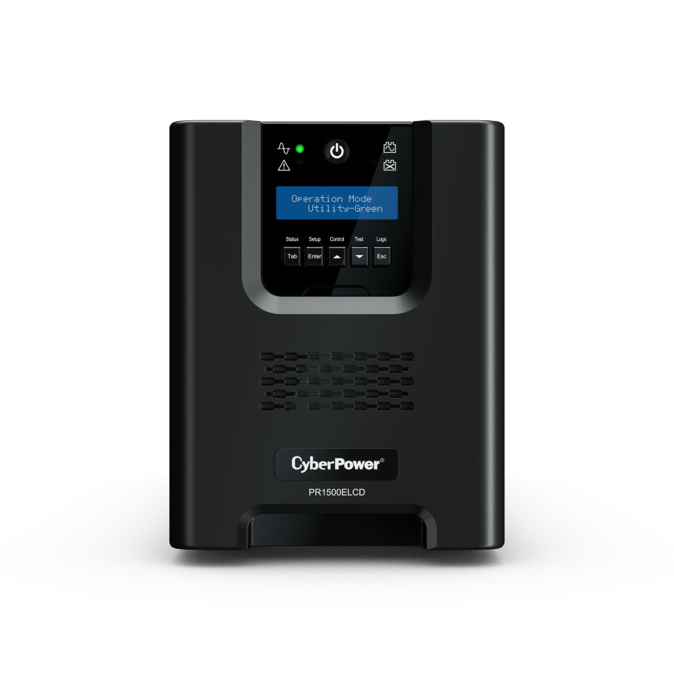 Источник бесперебойного питания CyberPower Line-Interactive, 1500VA/1350W, 8 IEC-320 С13 розеток, USB&Serial, SNMPslot, LCD дисплей, Black PR1500ELCD PR1500ELCD