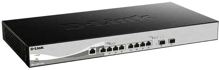 Коммутатор D-Link L2+ Smart Switch with 8 10GBase-T ports and 2 10GBase-X SFP+ ports DXS-1210-10TS/B1A DXS-1210-10TS/B1A